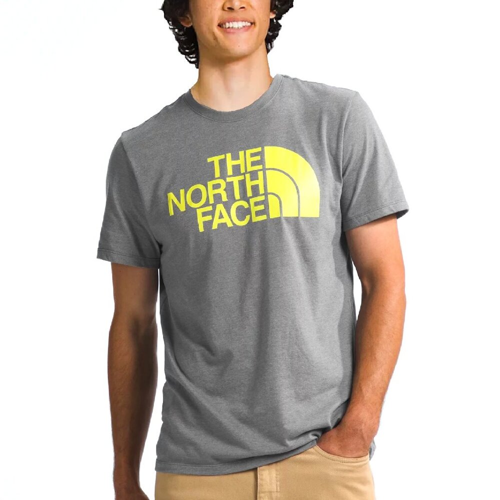 The North Face Men's T-Shirt with Yellow Logo - Sz 2XL
